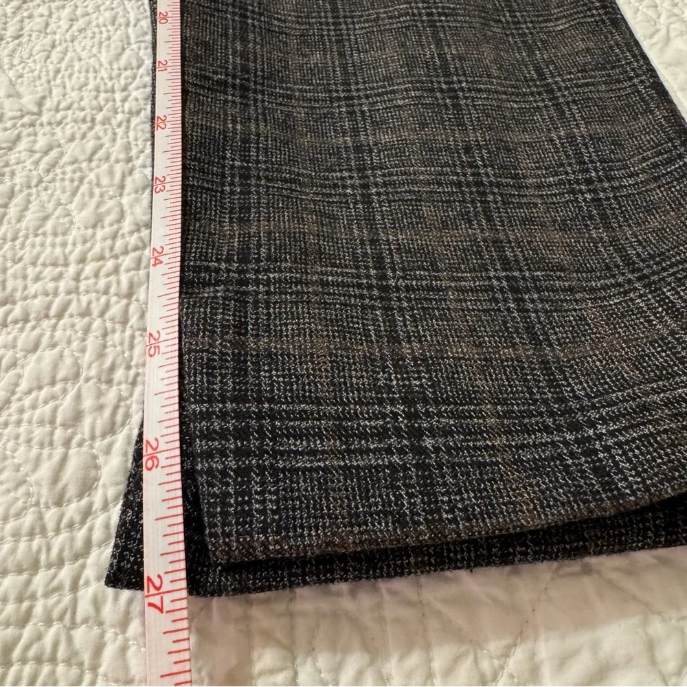 Zara Woman Checkered Charcoal Pants